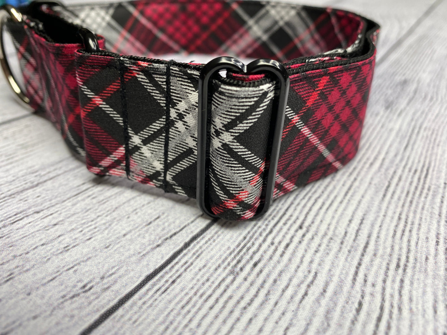 Red and Silver Plaid Martingale